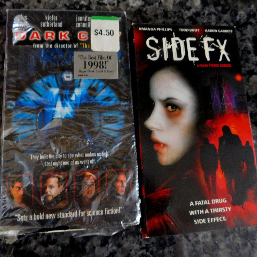 Set of Two VHS Dark City and Side FX